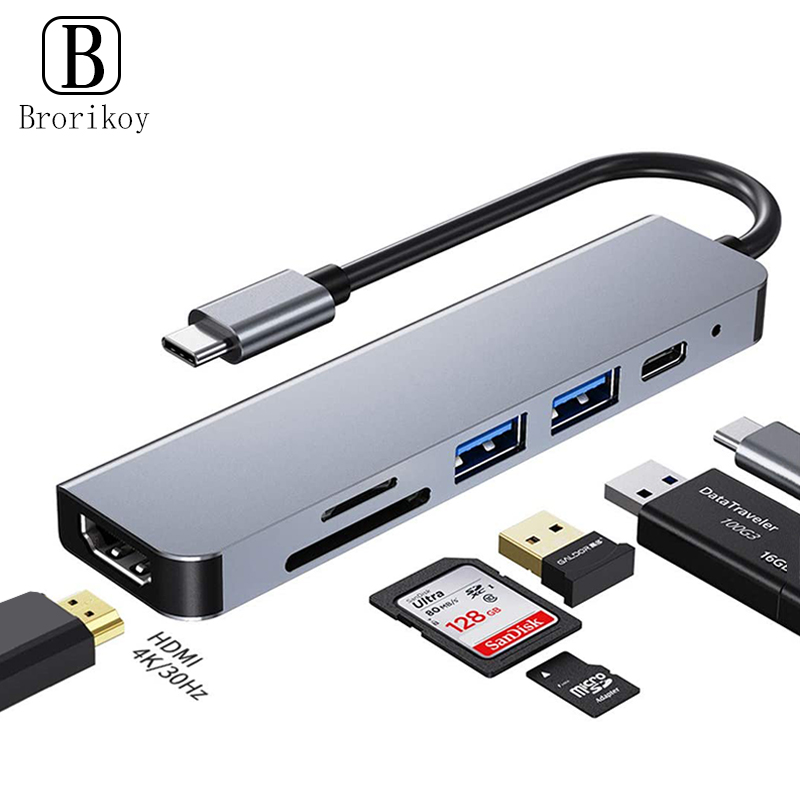 Usb Hub Type C - 6 em 1 pd tipo c