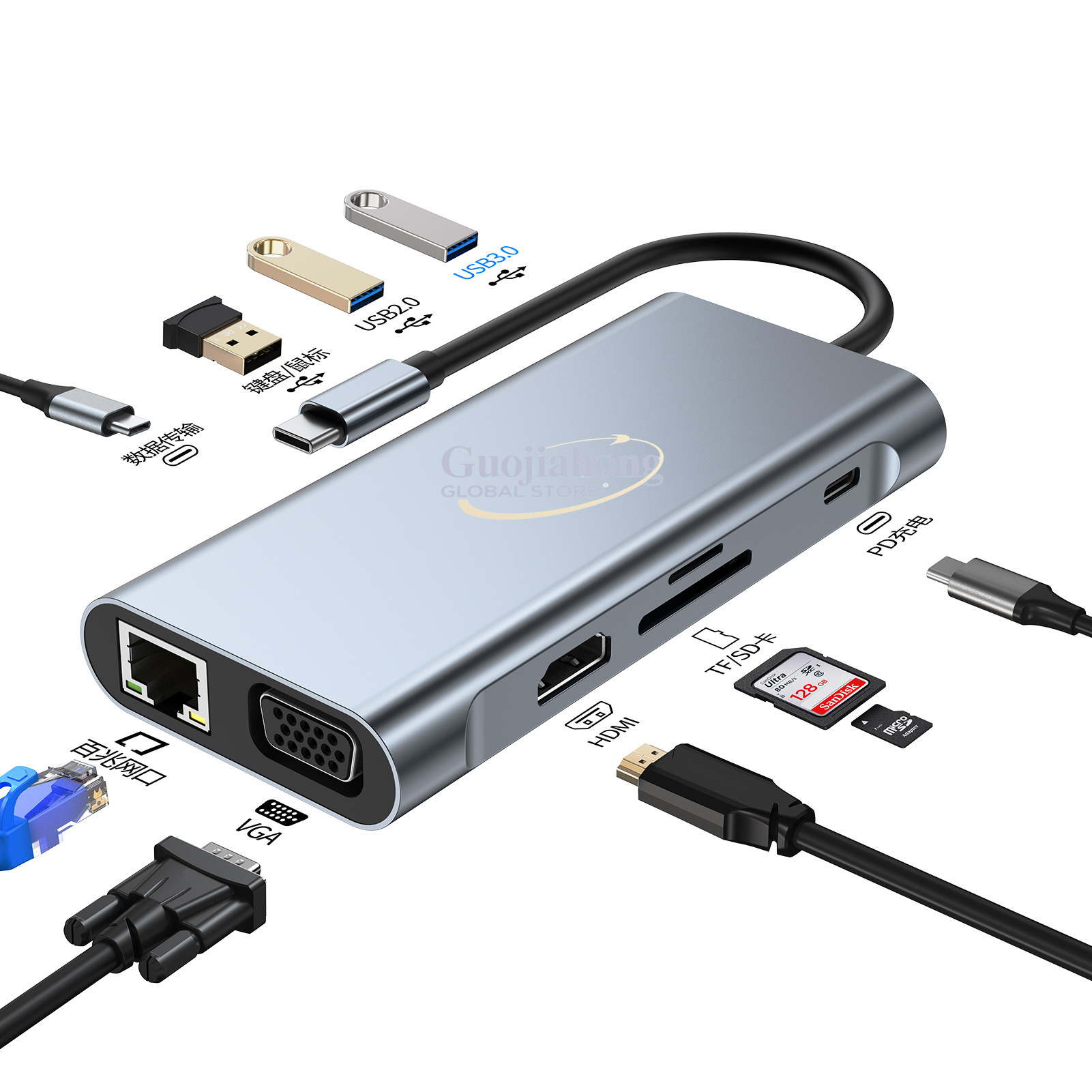 Hub USB-C para Notebook com In - Usb Hub Type C avaliação e preço