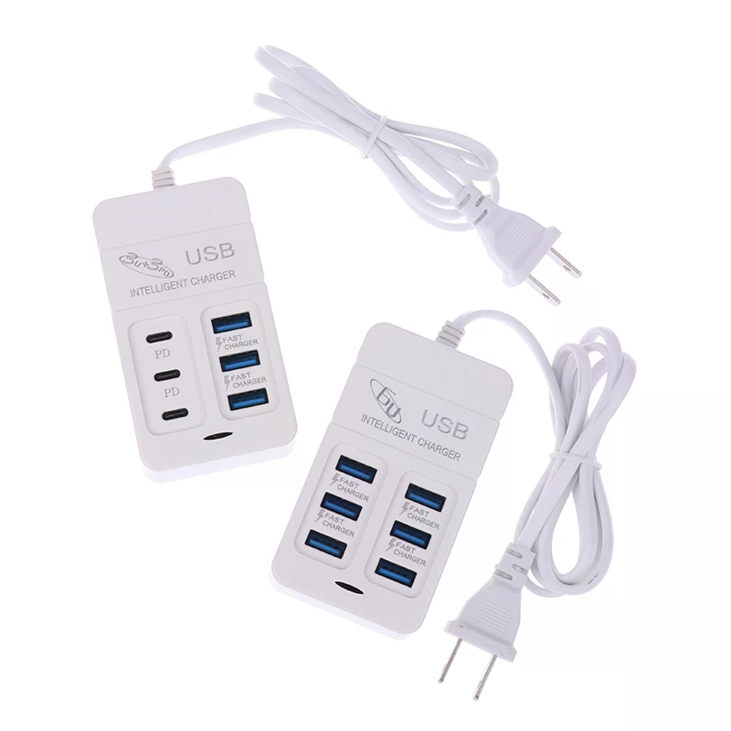 1pc eua plug 6 portas multipor - Usb Hub Type C avaliação e preço
