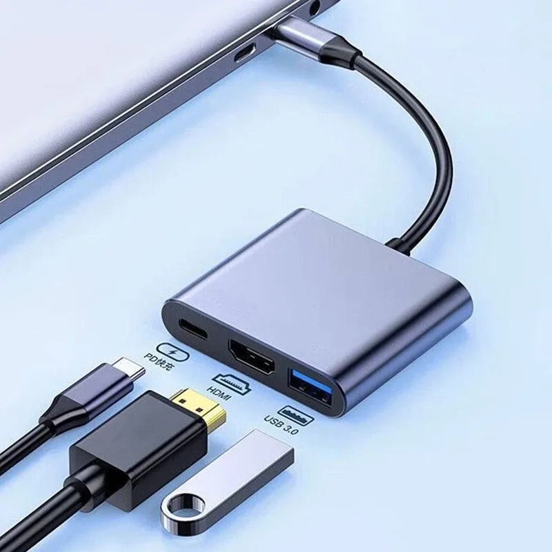 Usb c hub 3 em 1 tipo c 3.0 pa - Usb Hub Type C avaliação e preço