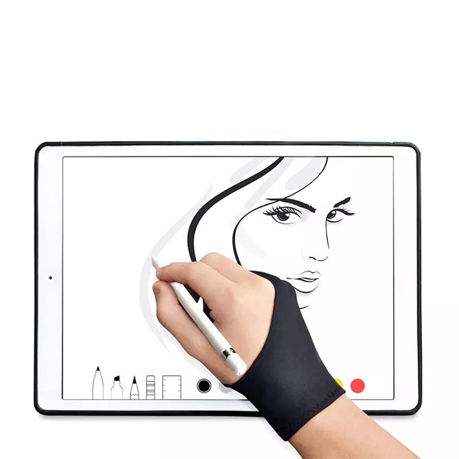 Luva de Desenho com Dois Dedos - Drawing Glove Artist avaliação e preço